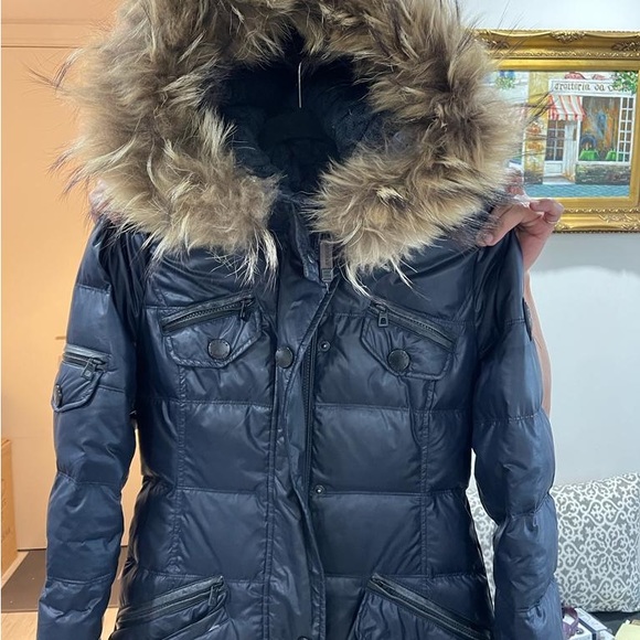 Navy blue very dark, Rudsak parka size medium - Picture 4 of 7